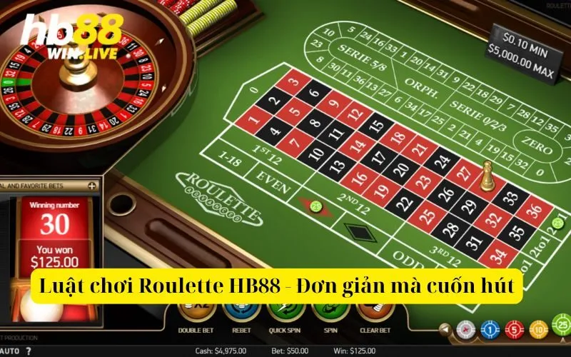 Luật chơi Roulette HB88 - Đơn giản mà cuốn hút